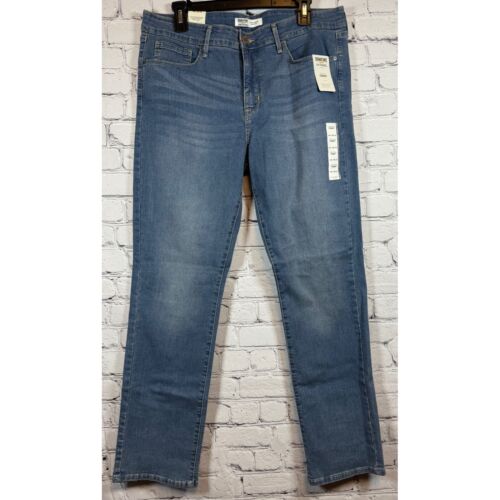 Signature Levi Strauss Totally Shaping Straight Leg Jeans Slimming 14M (32x32)
