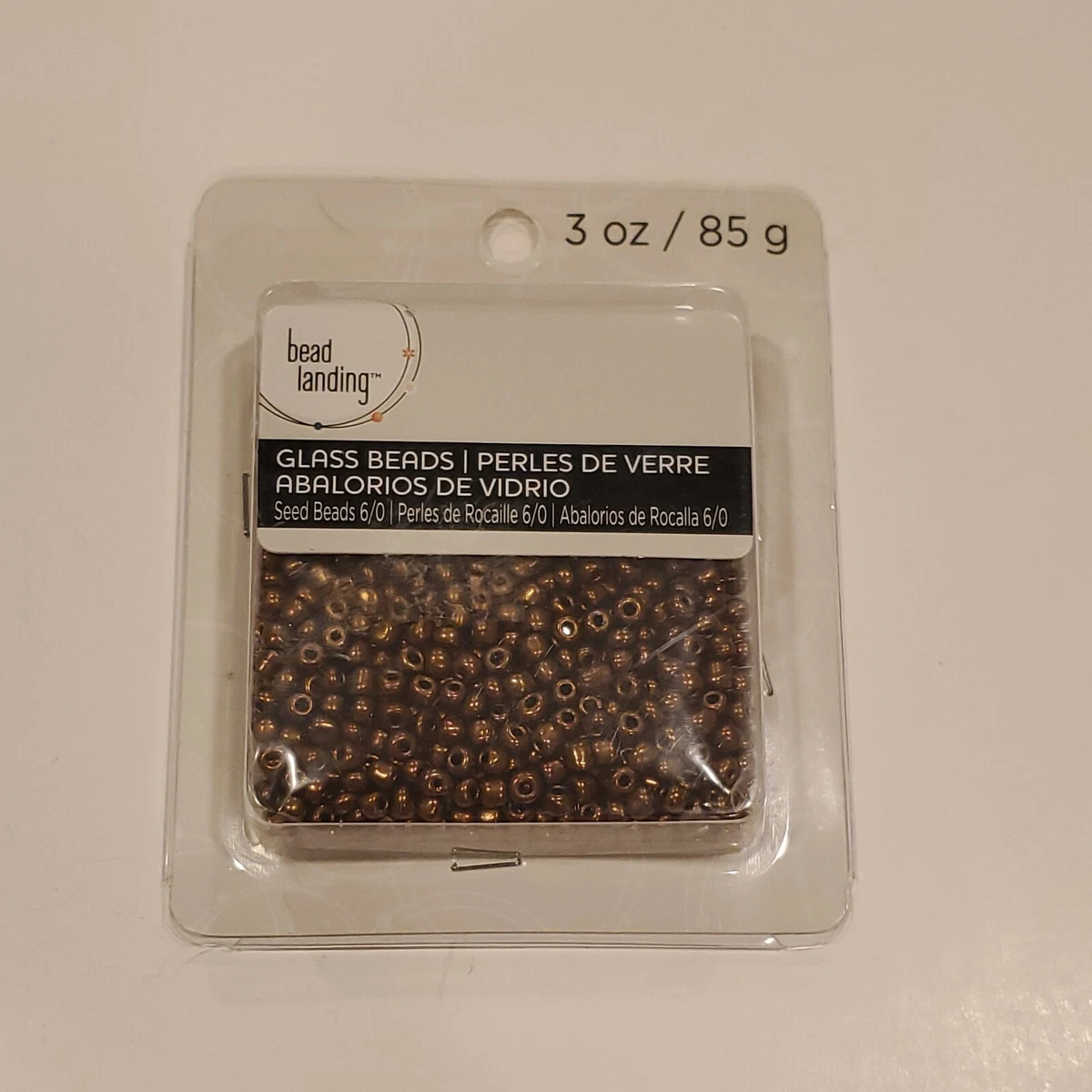 packaged glass seed beads