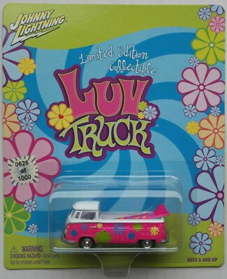 Johnny Lightning VW T1 Pritsche Luv Truck pink/weiß Surfboards 0628 of 1000 OVP