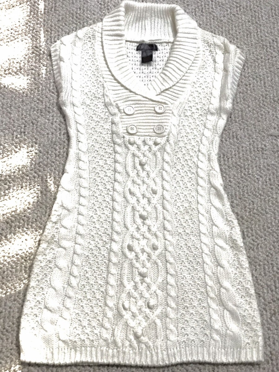 JJ Basics Womens White Sweater Dress Size S | eBay