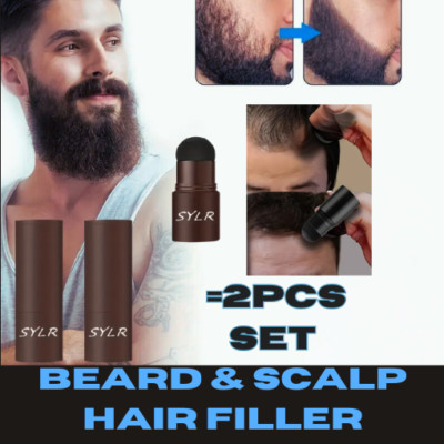 Beard Filler- Fix Patchy Beards, Bald Spots, Waterproof/ Durable (2-Pack Set)