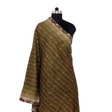 Indian Silk Kantha Fashion Scarf Reversible Bohemian Handmade Sarong Band Big