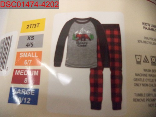 Holiday Fam Jams Unisex Kids Multicolor 2 Piece Pajama Set, S (6/7) 190624202420 - Picture 4 of 8