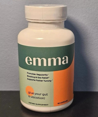 emma Digestive Support & Gas Relief Dietary Supplement Capsules, 60 Count