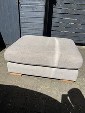 Next Footstool Large Grey Fabric