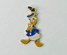 Vintage Walt Disney Productions Disney Enameled Charm Pendant Donald Duck