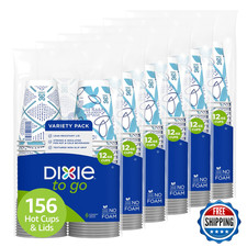 Dixie To Go Paper Coffee Cups Lids 12 Oz 156 Ct Disposable Insulated Paper Cups