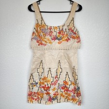 Free People Shimmering Aztec Boho Size 2 Mini Dress