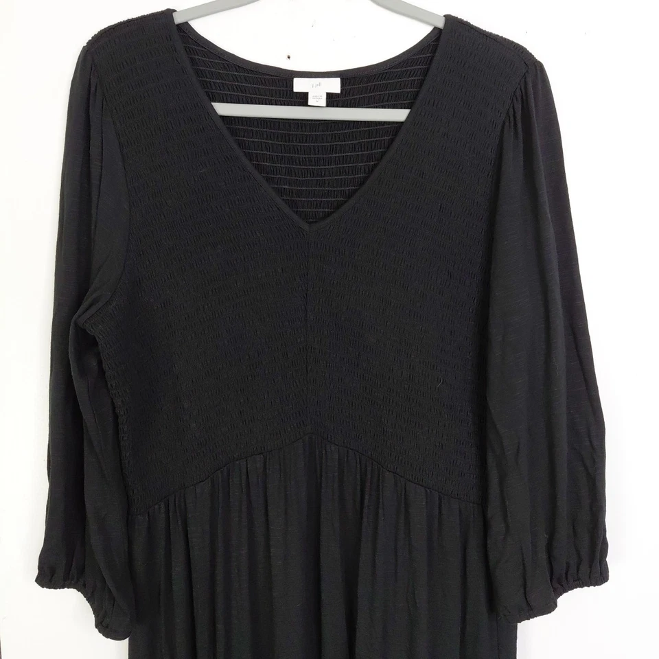 Платье женское J Jill среднее со сборками макси с длинным рукавом эластичная капсула скромное - Изображение 2 из 4