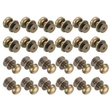 24pcs 0.38" x 0.4" Mini Round Knobs Small Drawer Pulls Bronze