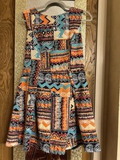 Forever 21 Colorful Geometric Print Dress Size S
