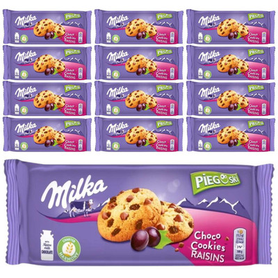 5906747312169 Milka Pieguski Choco Cookies Raisins Ciasteczka z kawałkami czekol