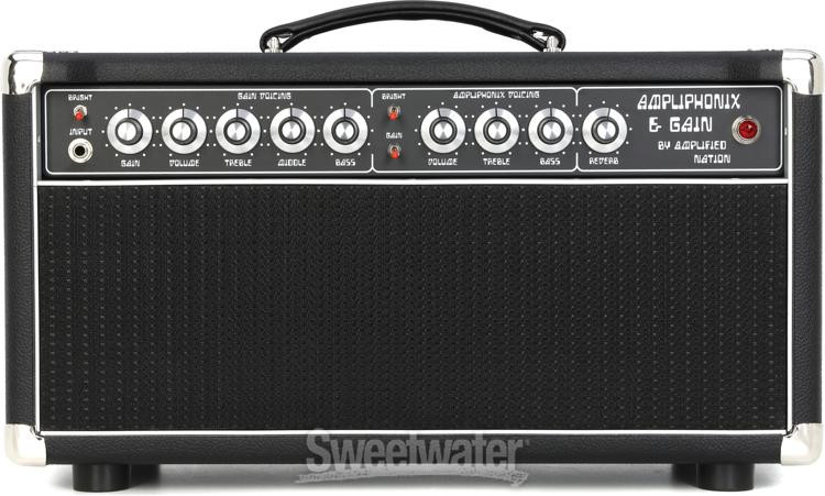 Усиленная головка лампового усилителя Nation Ampliphonix and Gain мощностью 100 Вт - Черный