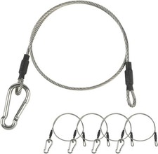 Stage Light Safety Cables 1/8", 5 Pack 304 Stainless Steel 1/8 dia 5pcs