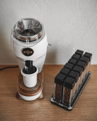 12 Tubes Coffee Bean Cellars with Stand & Hopper - Single Dose Coffee Bean Va...