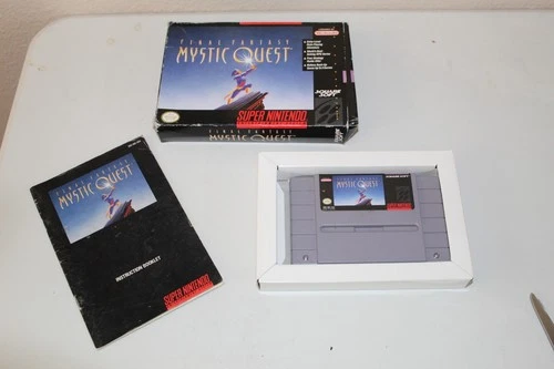 Final Fantasy Mystic Quest SNES Box Manual Insert Super Nintendo no map