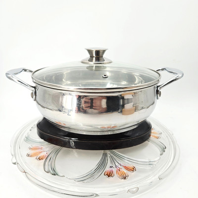 Master Chef Clad 3 1/2 Qt Pan/Pot  Induction Ready Stainless Steel W/Vented Lid
