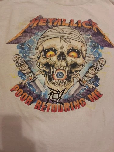 Rare Vintage Metallica Poor Re-Touring Me Tour Concert 1990s vintage concert t-shirt, vintage, size XL, single stitch, B+ condition