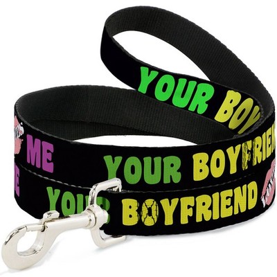 Dog Leash YOUR BOYFRIEND LOVES ME w/Kiss Black/Neon (US IMPORT)
