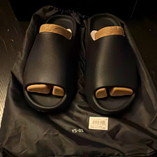 YS-01 Men's Black Slide Sandals Slip-On Open Toe Comfort size 13