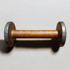 Large Wooden & Metal Industrial Textile Thread Sewing Spool Mill Bobbin 10.5"