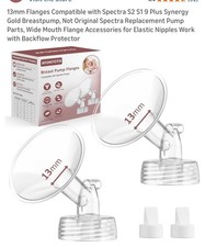 13Mm Flanges Compatible with Spectra S2 S1 9 plus Synergy Gold Breastpump,