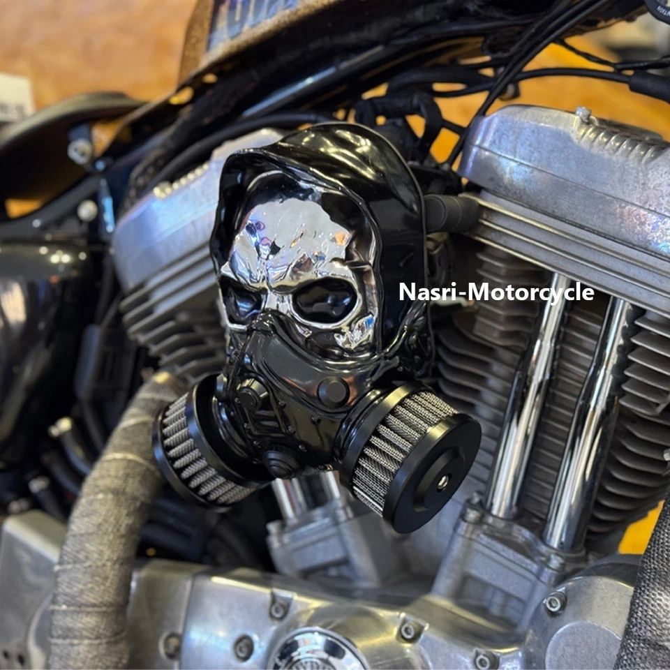 2004-2022 For Harley Sportster XL1200 XL883 Skull High-Flow Air Cleaner Filter - Image 2 of 4