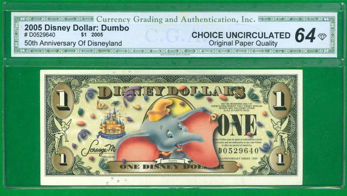 ディズニーダラー 2005年 ダンボ　Disney Dollars 1ドル30枚 Dumbo Disney Dollars (1968-Now) for sale | eBay