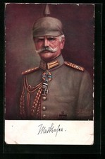 Heerführer Generalfeldmarschall von Mackensen mit Pickelhaube, Ansichtskarte 