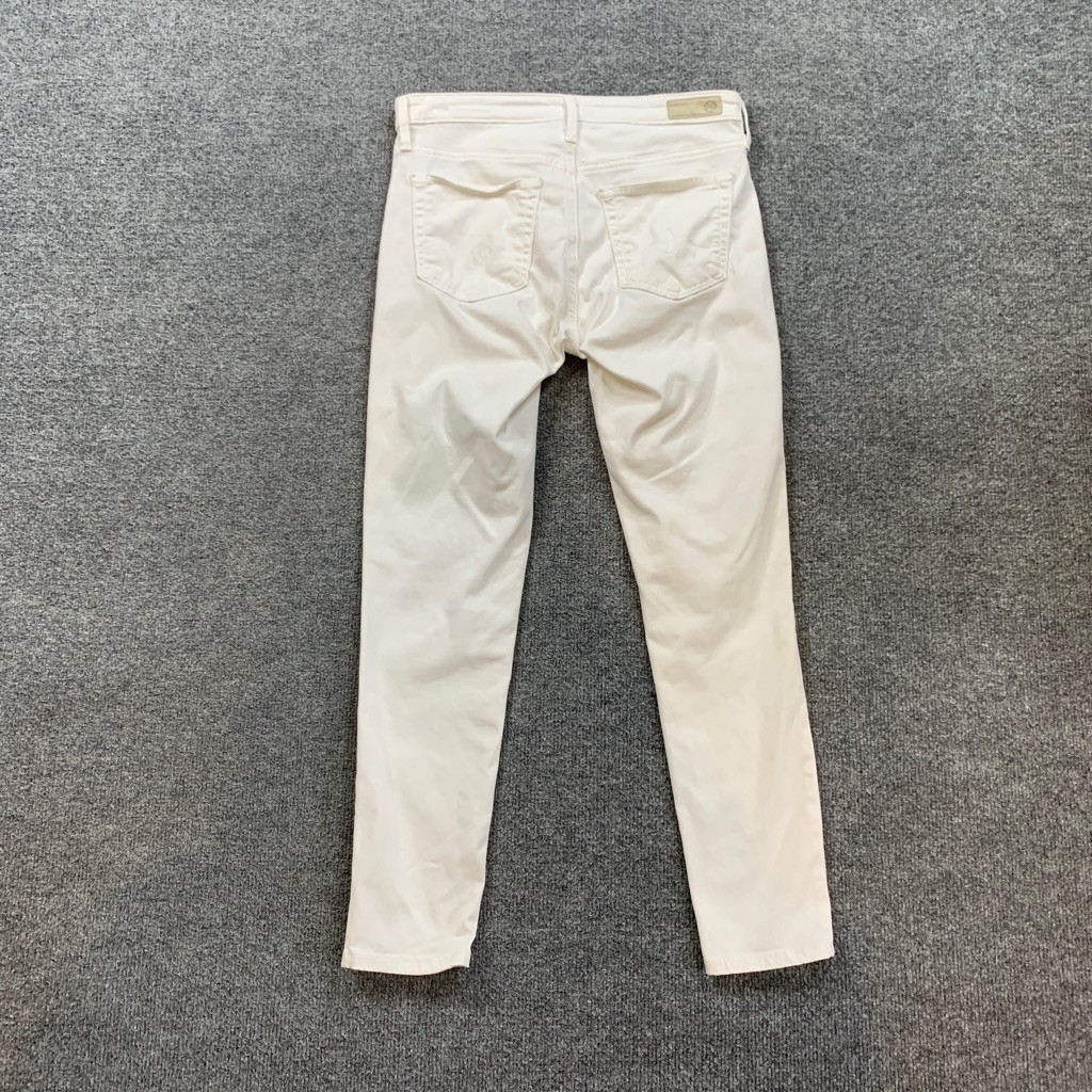 Adriano Goldschmied Jeans Women 25P Petite White Abbey Ankle Super Skinny Sateen thumbnail 8