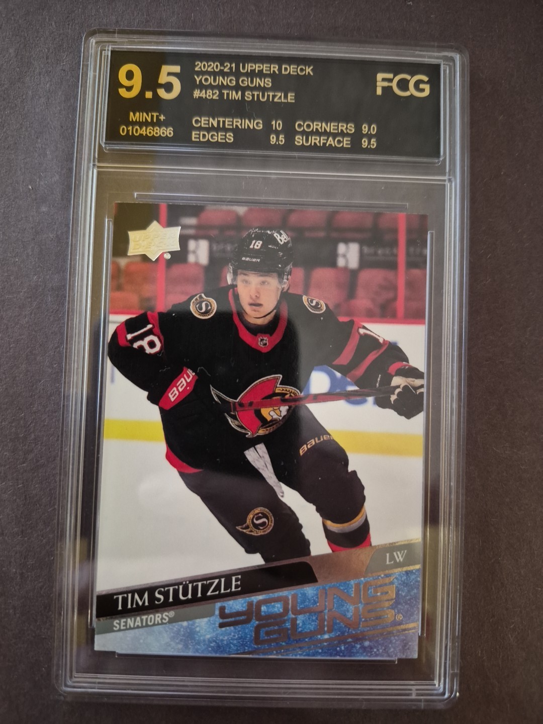 2020-21 Upper Deck Series 2 Young Guns Rookie - TIM STUTZLE #482 FCG 9.5