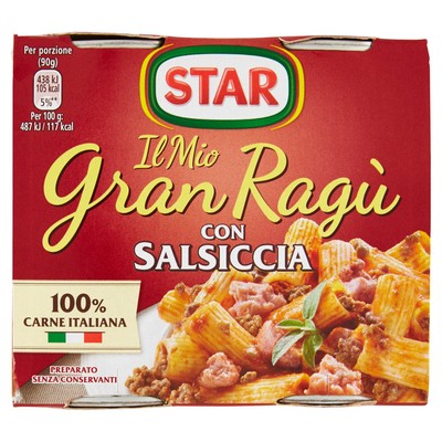 Sauce mit Wurst il mio Gran Ragù con Salsiccia 2x180g - Star