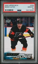 2022-23 Upper Deck Series 1 Noah Cates Young Guns RC #249 PSA 10