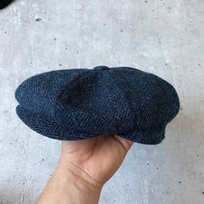 VTG Harris Tweed Luxury Pure Wool Navy Hat