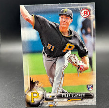 2017 Bowman TYLER GLASNOW (RC) Rookie Card #56 Pittsburgh Pirates. rookie card picture