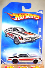 2009 Hot Wheels #82 Muscle Mania 6/10 OLDS 442 White w/Black Pr5 Spokes