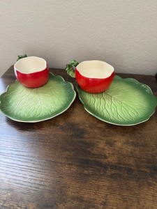 Holt Howard 1962 Tomato and Lettuce Leaf Snack Set / Set of 2