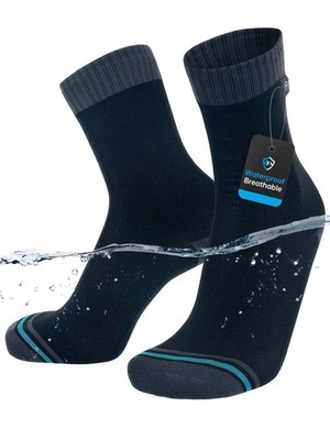 Waterproof Everyday Socks for Men & Women, Breathable Quarter Crew Socks for ...