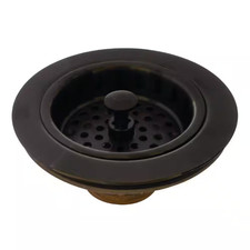 Made to Match 4.5 In. W Brass Kitchen Sink Basket Strainer in Oil Rubbed Bronze