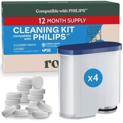 Cleaning & with Philips Saeco. Includes 16 Espresso Cleaning & 4 Water . Carb...