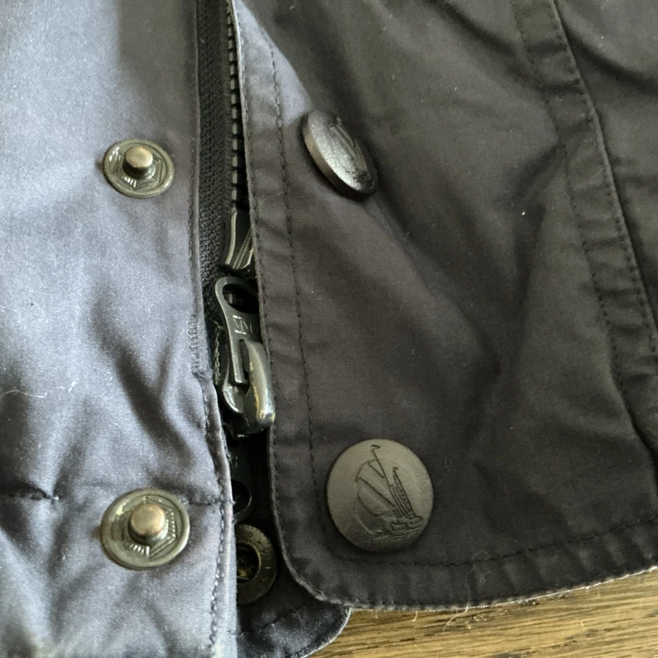 Nautica Jacket Youth L - 6 Blue And Gold  Full Zip Pockets Winter Coat-Duck Down - Imagem 4 de 4