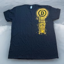 BITCOIN T-Shirt NEW Medium Supporting Digital Currency Black Crypto Shirt NEW