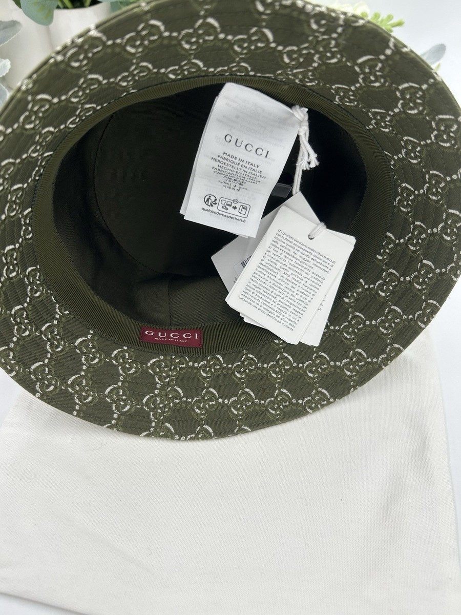 Men’s Gucci, GG shadow jacquard cotton bucket, hat, size small made in Italy Gucci Bucket Hat With GG Shadow | Grailed main image 3