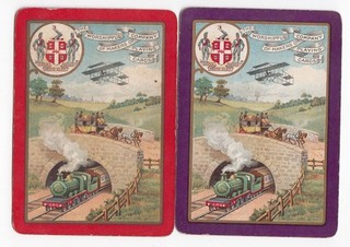 1910 WORSHIPFUL set of 2 single vintage playing cards