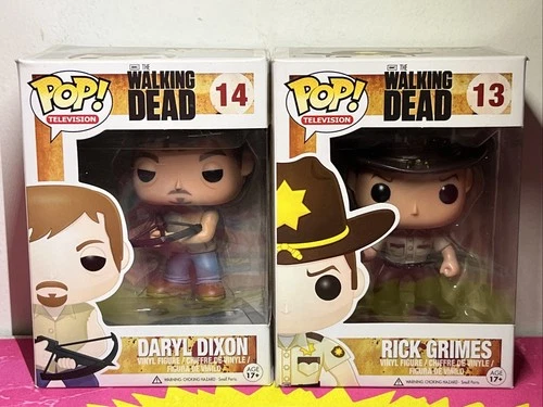 Funko POP! The Walking Dead Daryl Dixon Rick Grimes #13 #14 Lot Of 2