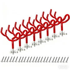8PCS Red Sure Grip Steel 25 Degree Angle Rod Holder Fishing Boat Holder Marine