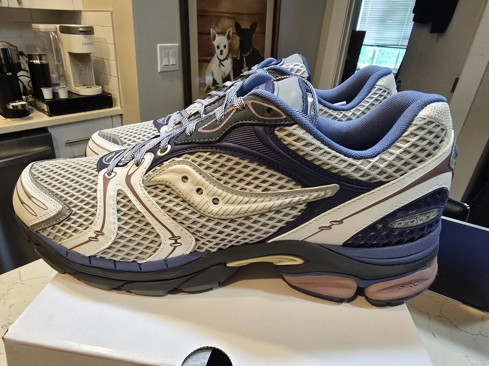 Saucony ProGrid Triumph 4 Shoes 'Trail Pack White Blue' S70902-3 Men's Size 10
