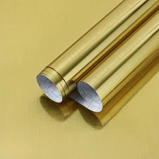 Metallic Gold Self Adhesive Contact Paper Metal Look Wallpaper Peel Stick Film
