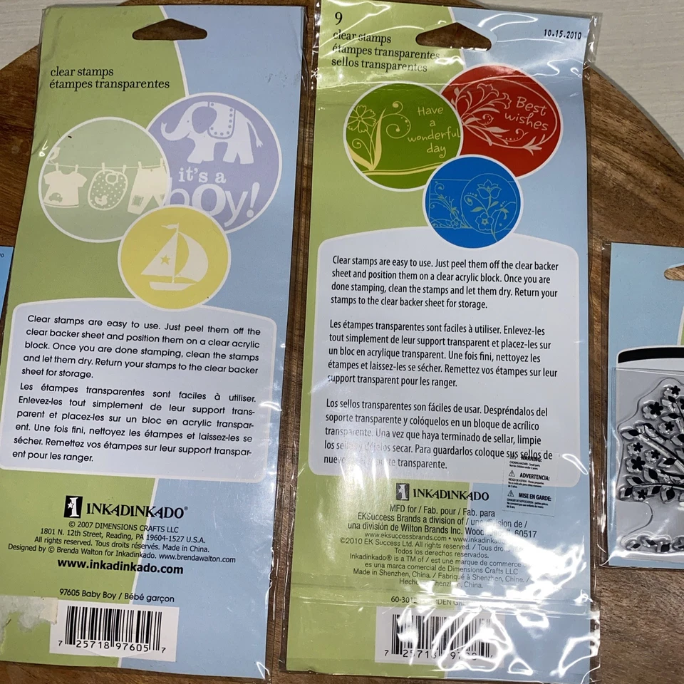 Lote de estampillas transparentes Inkadinkado bebé niño celebrar nuevo en paquete sin abrir 2007-2011 Foto 4 de 4