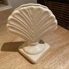 ROYAL HAEGER FAN VASE 4.5" X 4" WHITE (CREAM) MATTE FINISH